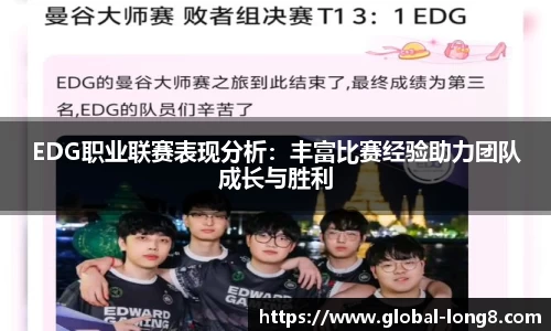 EDG职业联赛表现分析：丰富比赛经验助力团队成长与胜利
